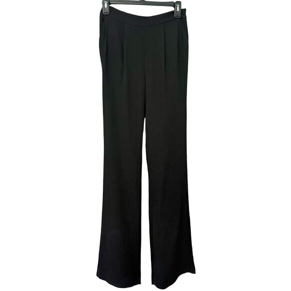 Diane von Furstenberg DVF Black Elena Crepe Silk Wide Leg Pants Trousers size 0 - Picture 13 of 13
